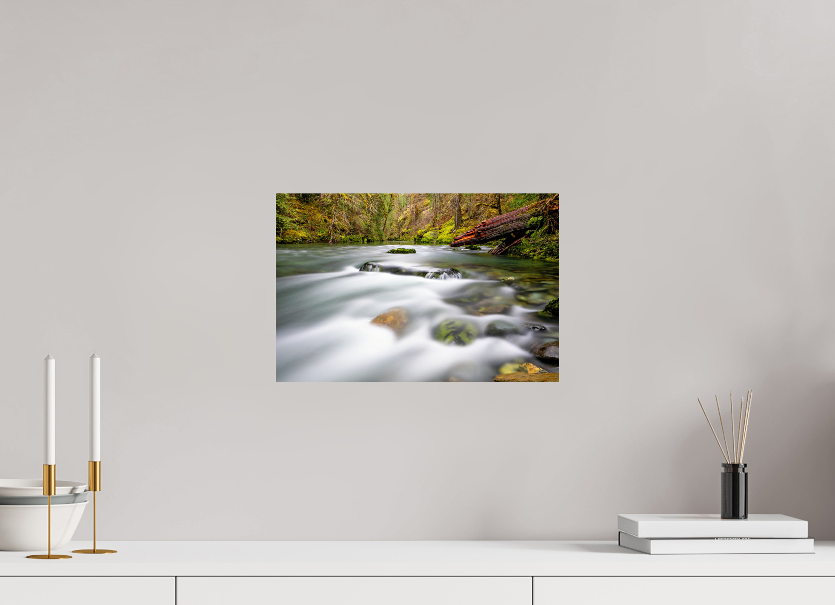 15 x 10″, Photo Print on Aluminum Backing River Rocks