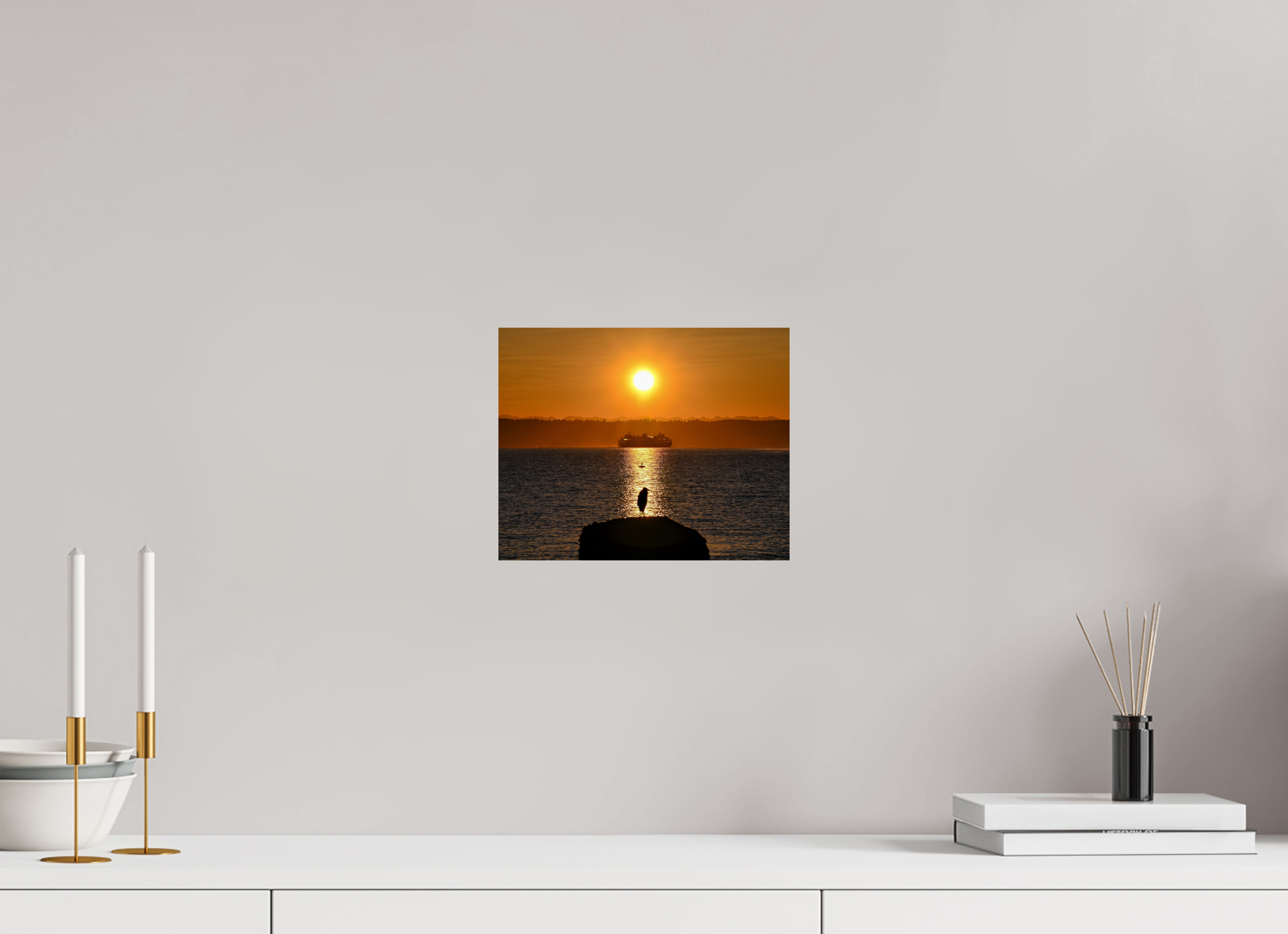 10 x 8″, Photo Print on Aluminum Backing Sunrise on Tide Rock