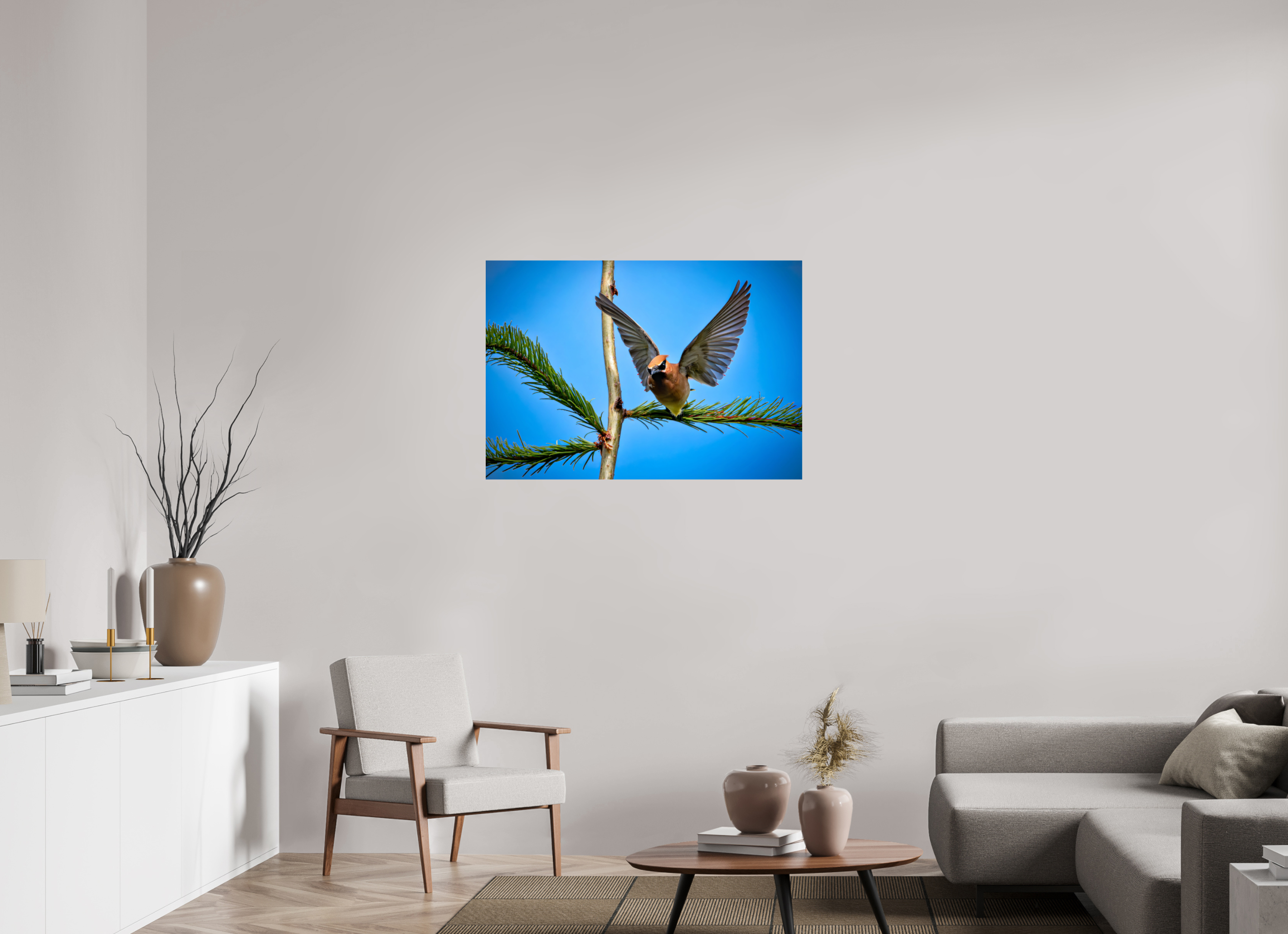 40.4 x 28″, Photo Print On Fuji Crystal DP II Wing of the Waxwing
