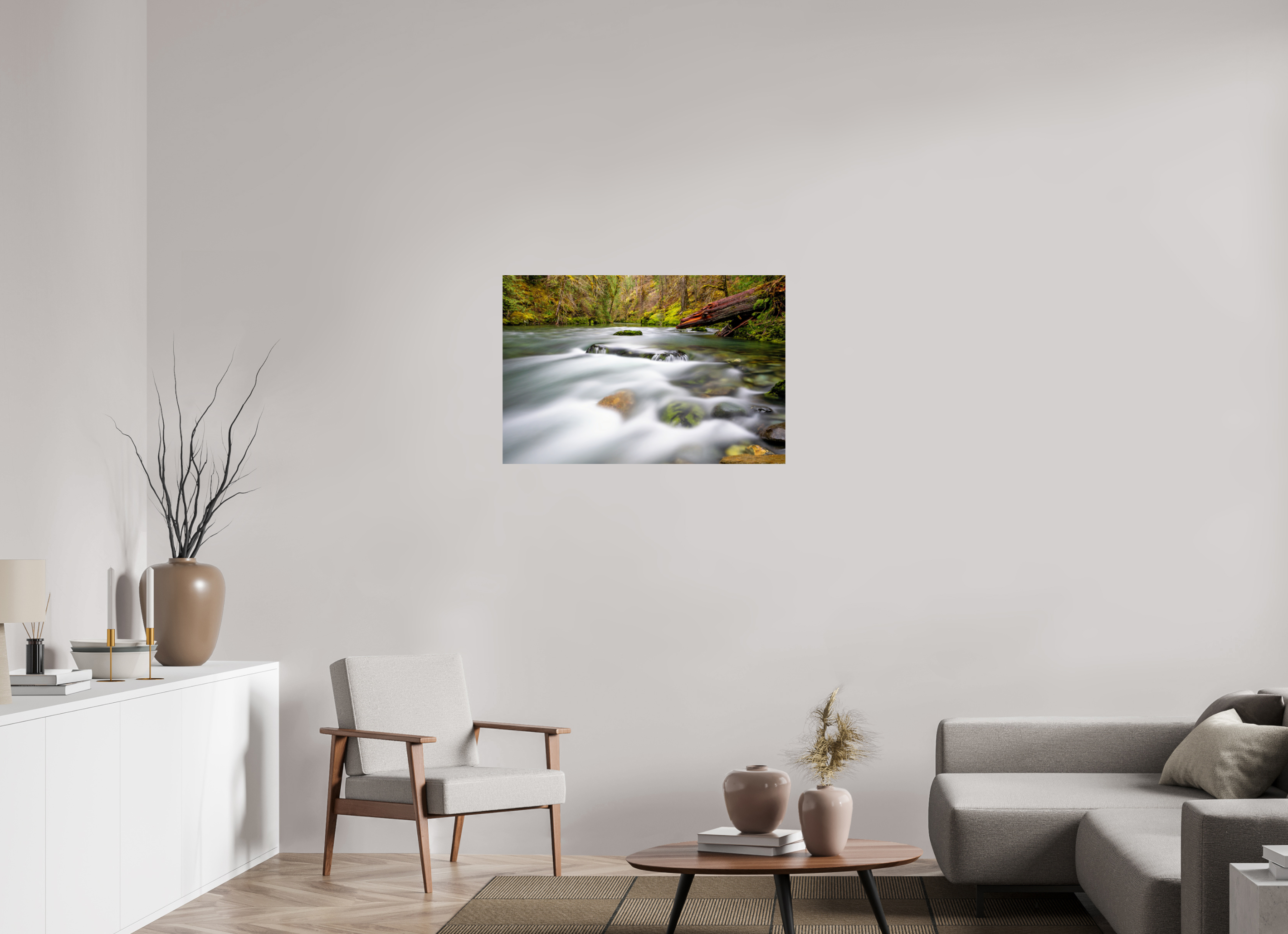 36 x 24″, Photo Print on Aluminum Backing River Rocks