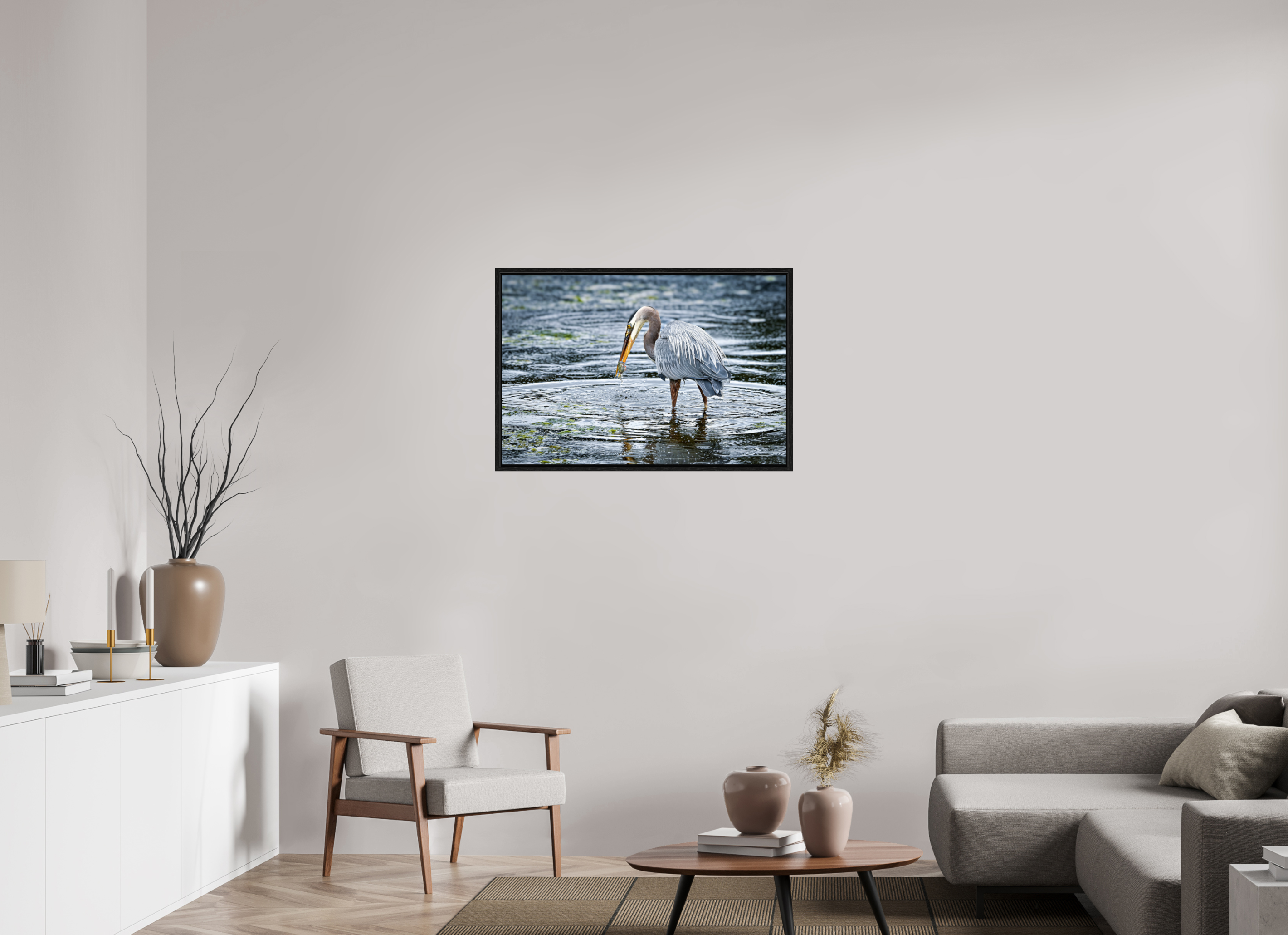 36 x 24″, Floater Frame Surprised Dinner