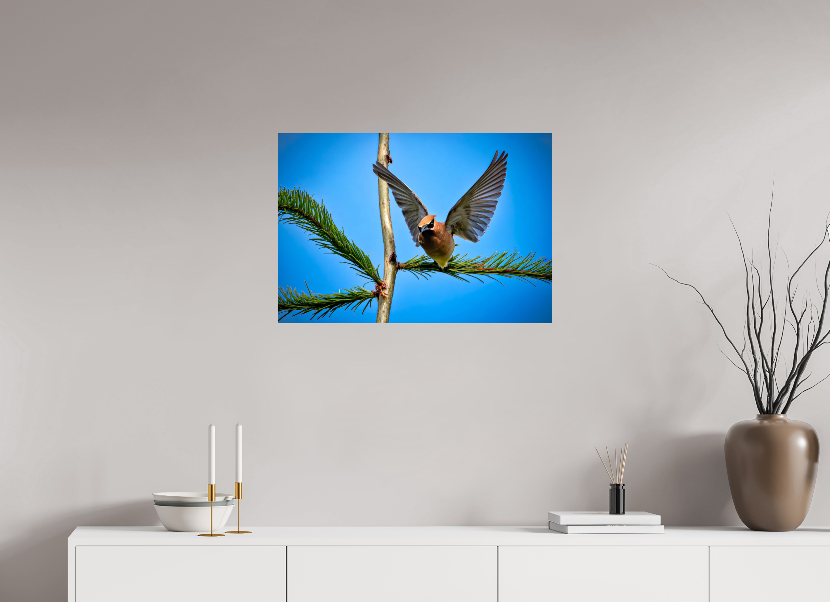 28.9 x 20″, Photo Print On Fuji Crystal DP II Wing of the Waxwing