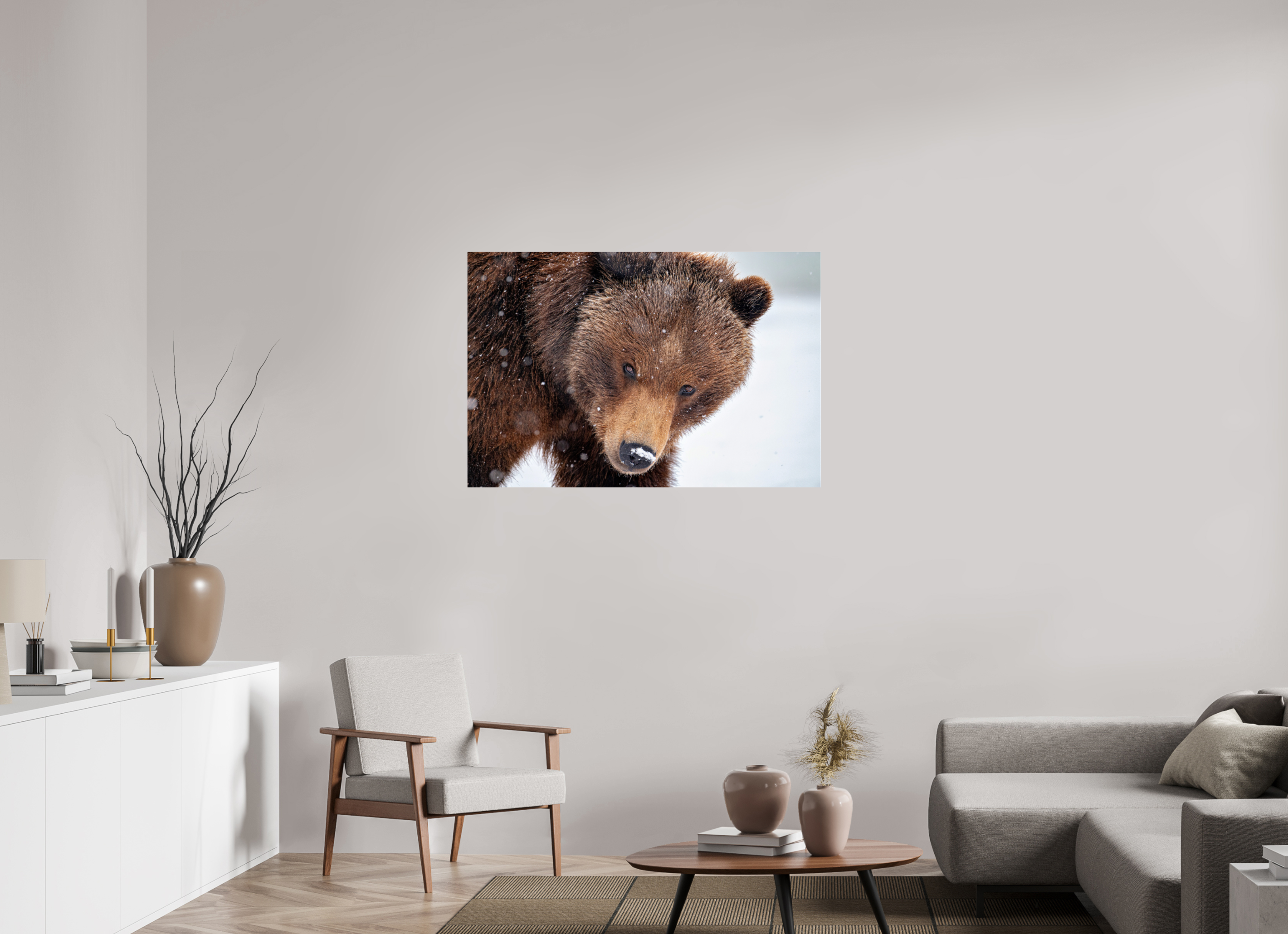 45 x 30″, Photo Print Under Acrylic Glass Bear Stare