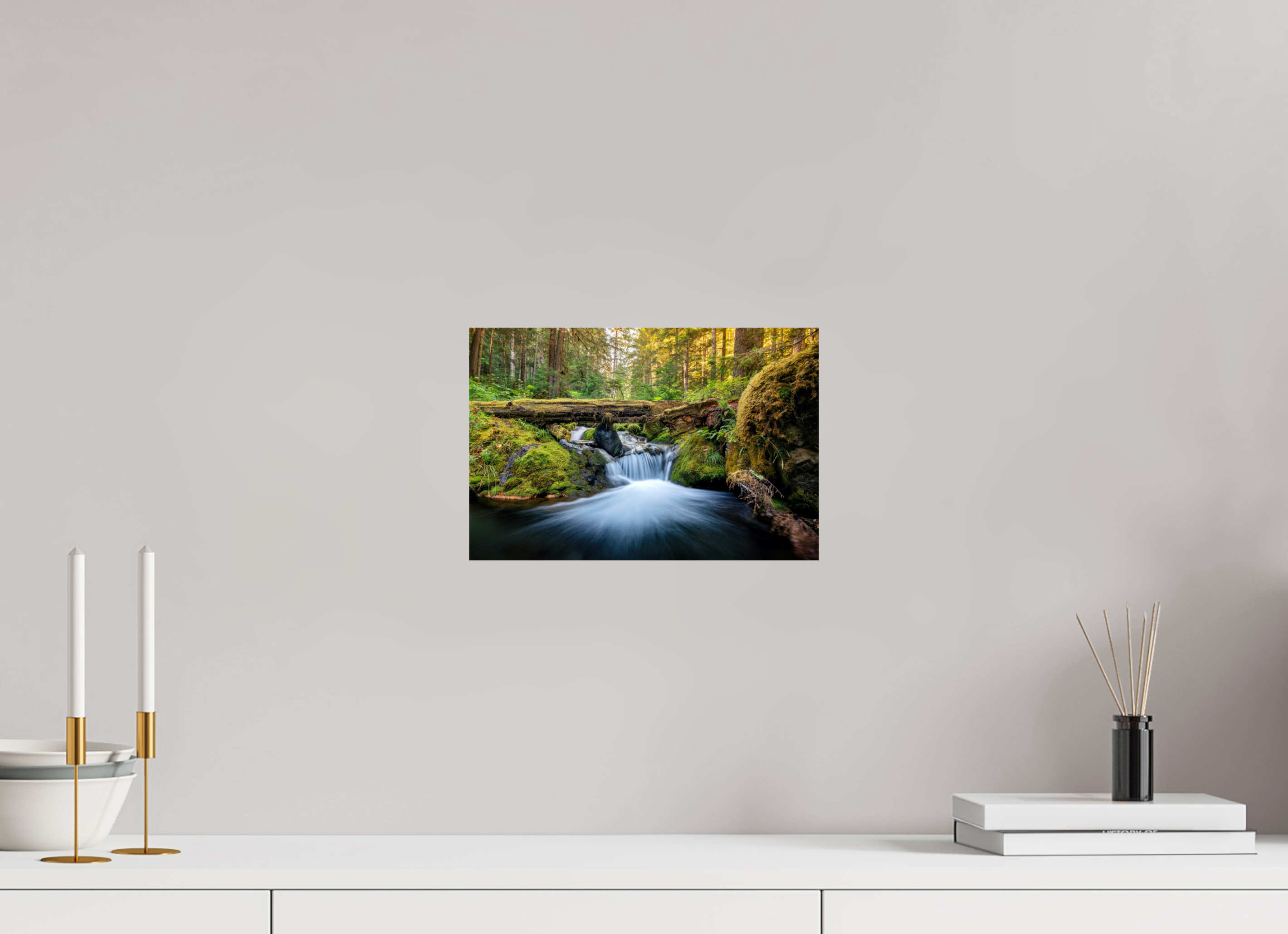 12 x 8″, Photo Print on Aluminum Backing Falls on the Quilcene River