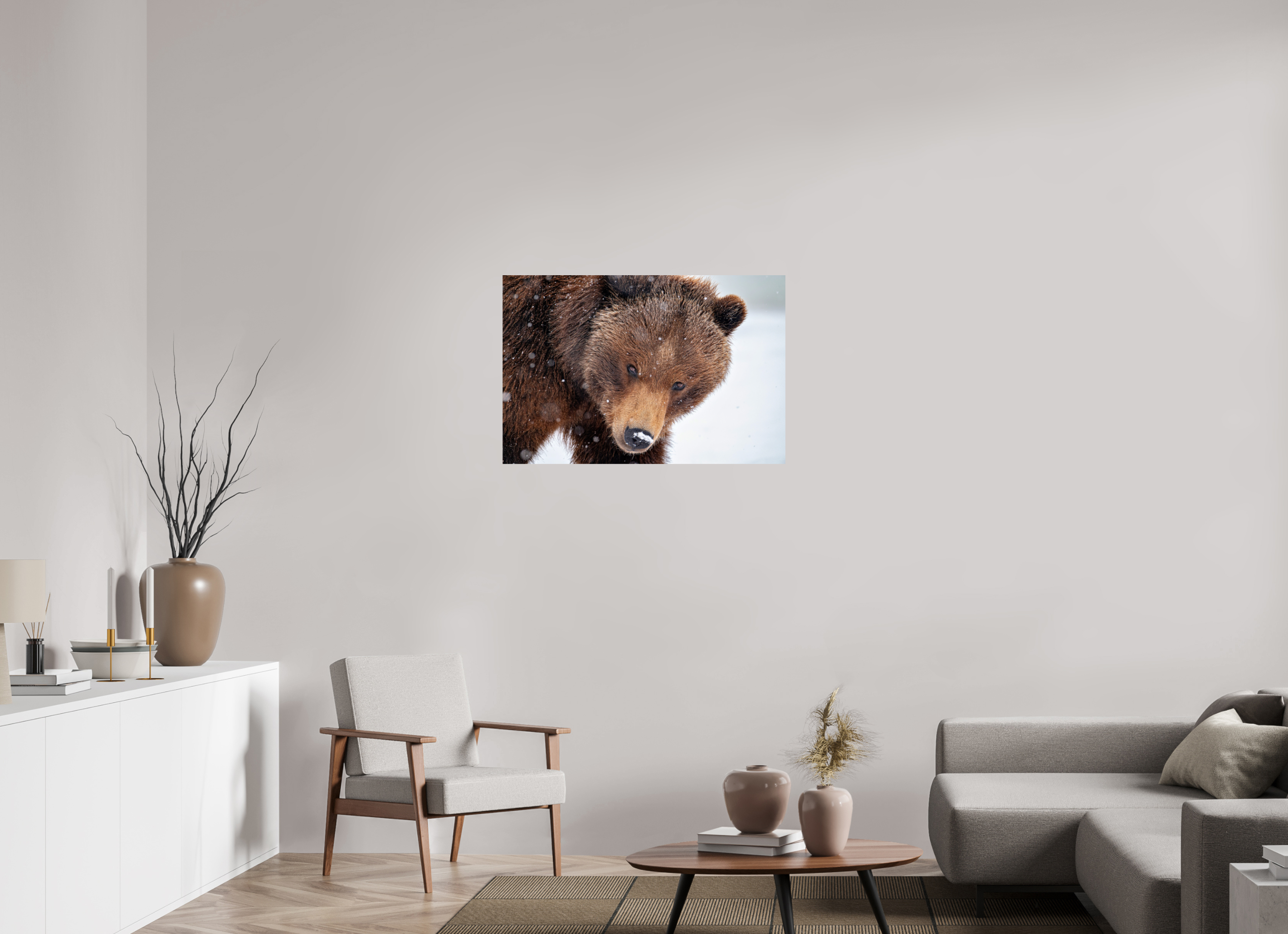 36 x 24″, Photo Print on Aluminum Backing Bear Stare