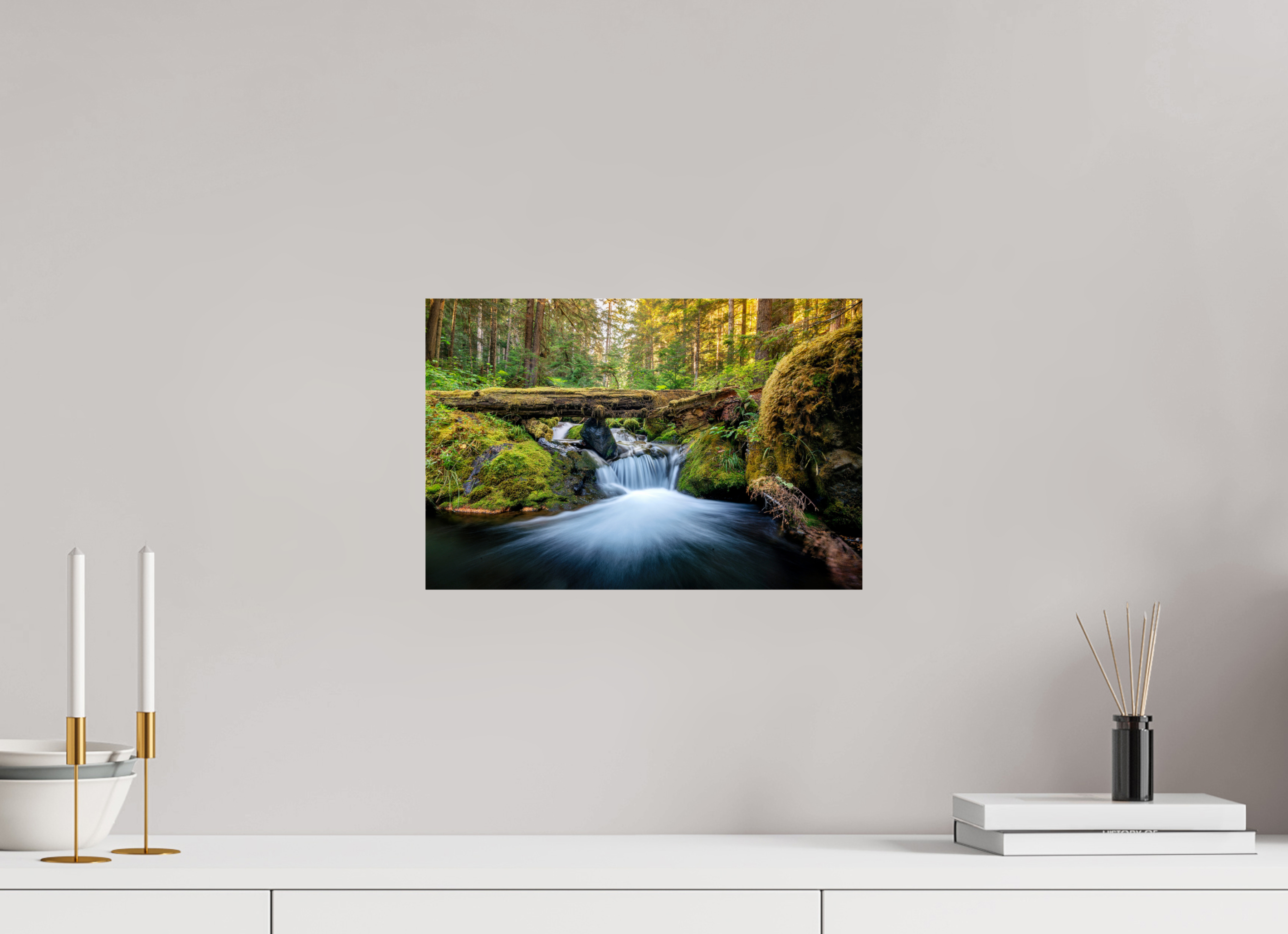 15 x 10″, Photo Print on Aluminum Backing Falls on the Quilcene River