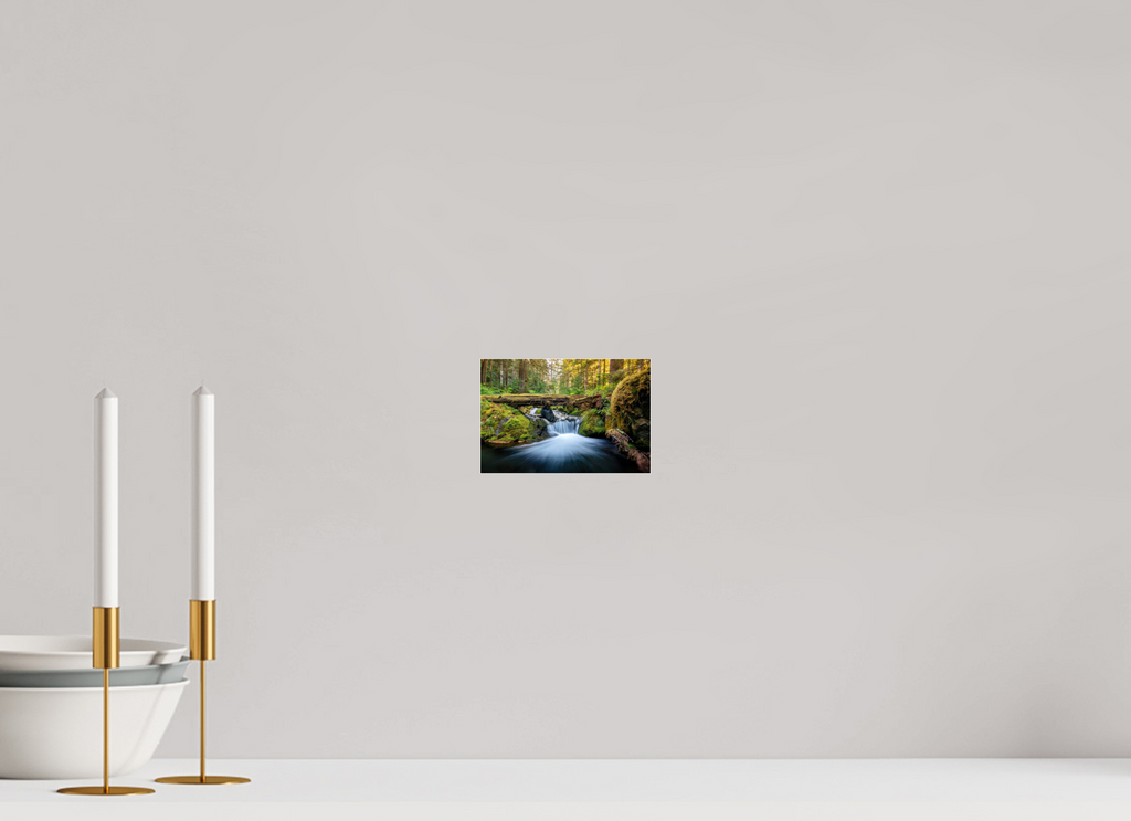 6 x 4″, Photo Mounted Under Acrylic Glass Falls on the Quilcene River