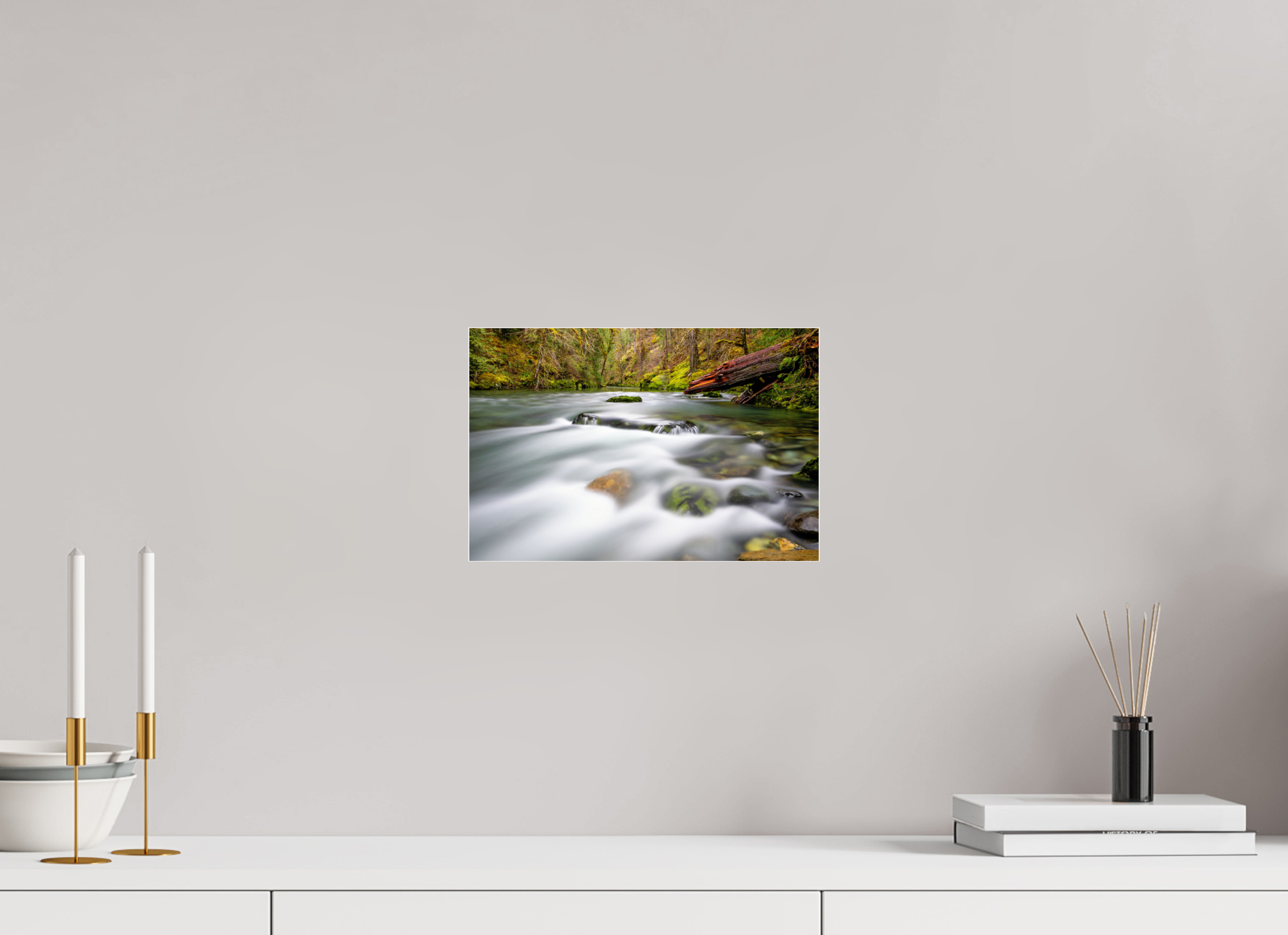 12 x 8″, Photo Mounted Under Acrylic Glass River Rocks